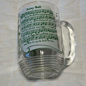 Hazel Atlas Big Top Peanut Butter Glass "Daisy Bell" Song Lyrics Mug